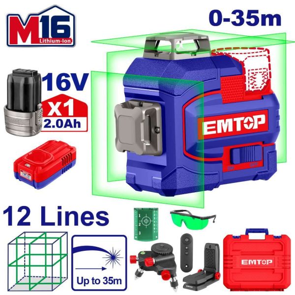 Niveau laser 35m EMTOP ESLE12301