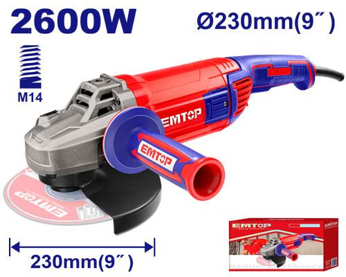Meule à disque 230mm 2600W EMTOP EAGR24093