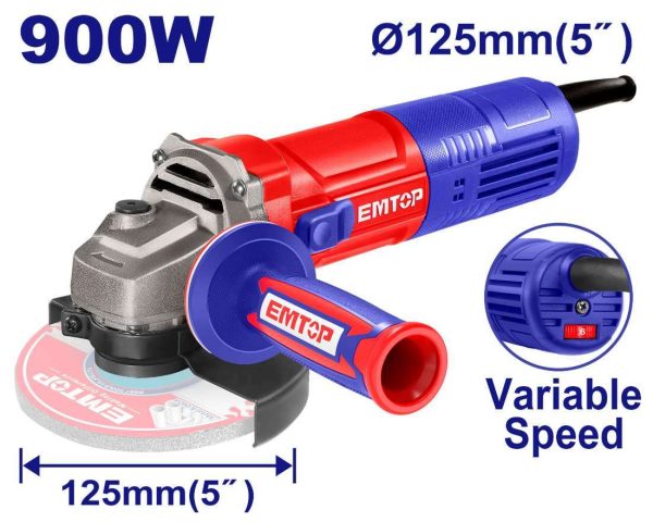 Meule à disque 125mm 900W EMTOP EAGRS09051