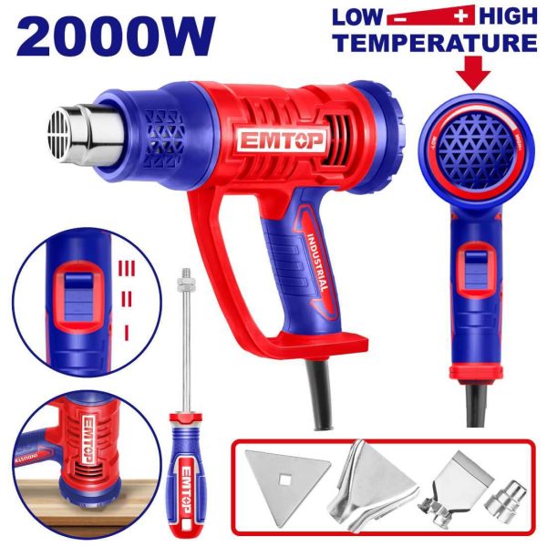 Pistolet Thermique 2000W EMTOP EHGN20045